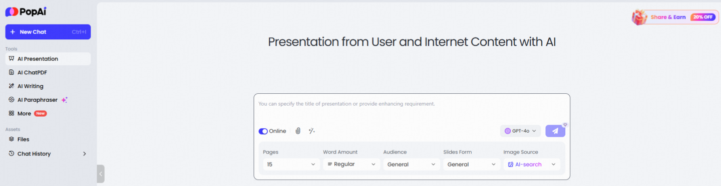 Effortlessly Create PowerPoint Presentations Using POPAI's AI Tool with a Single Click