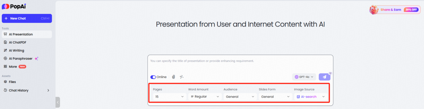 Step 2: Customize the Generation Settings You Need .ai presentation maker from pdf​

