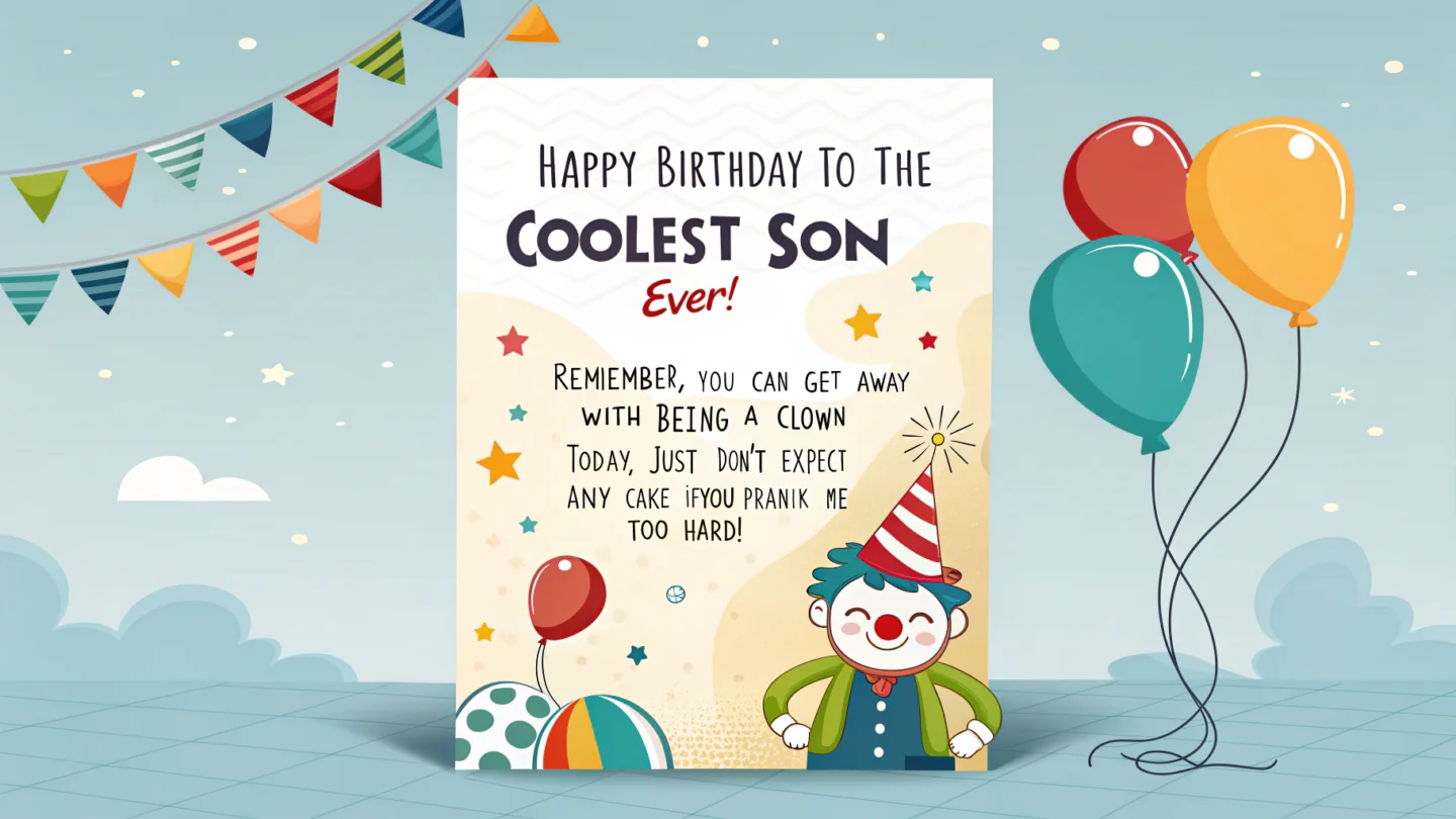 2. Funny Birthday Wishes for Sons