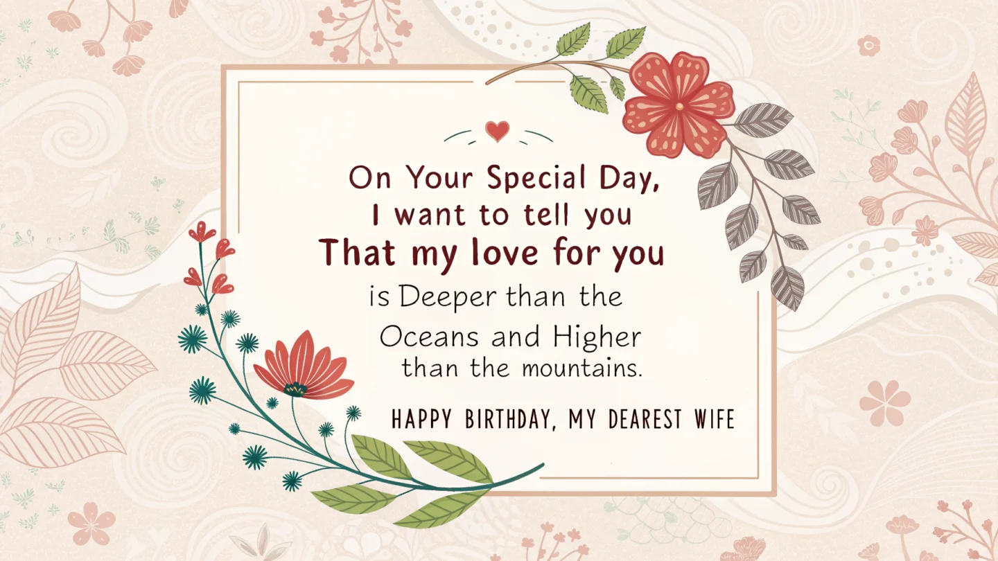 4. Heart Touching Birthday Wishes for Wife