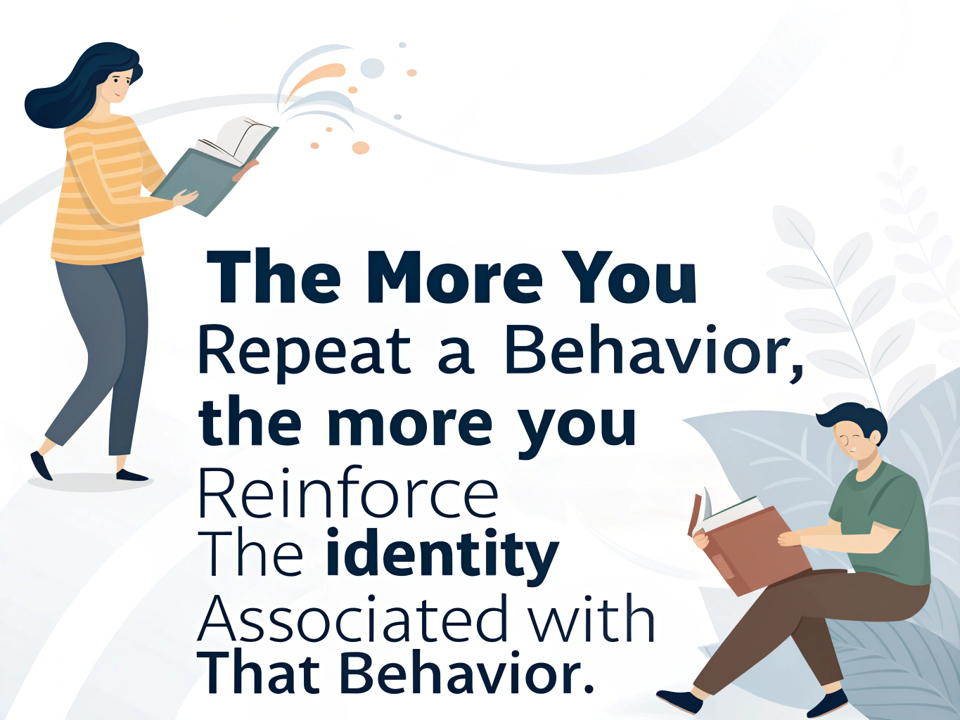 4. Provide analysis and interpretation of the second third of the selected quotes, discussing how they contribute to the concept of habit change