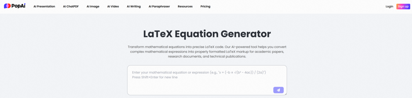 LaTeX Equation Generator