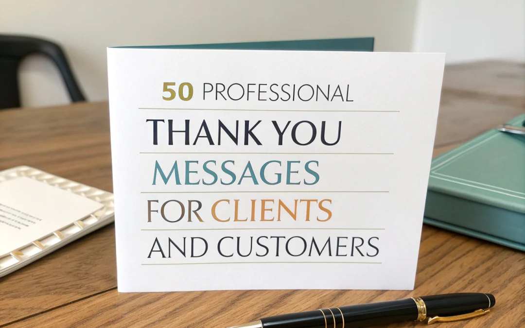 50 Professional Thank You Messages for Clients and Customers