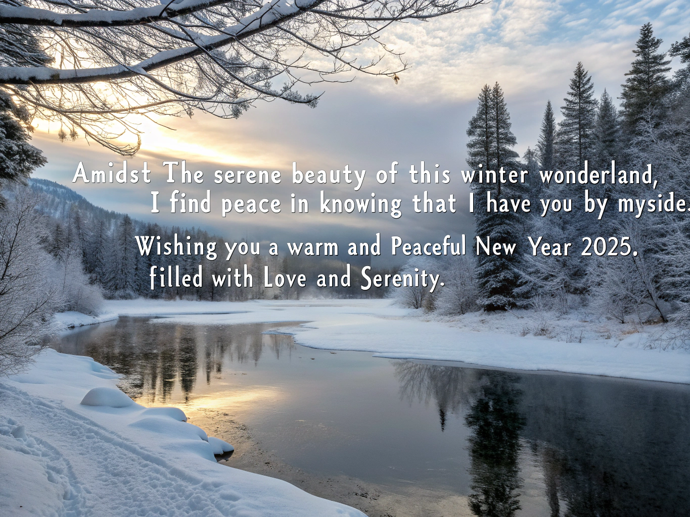 Happy New Year 2025 Image 2: Serene Winter Wonderland