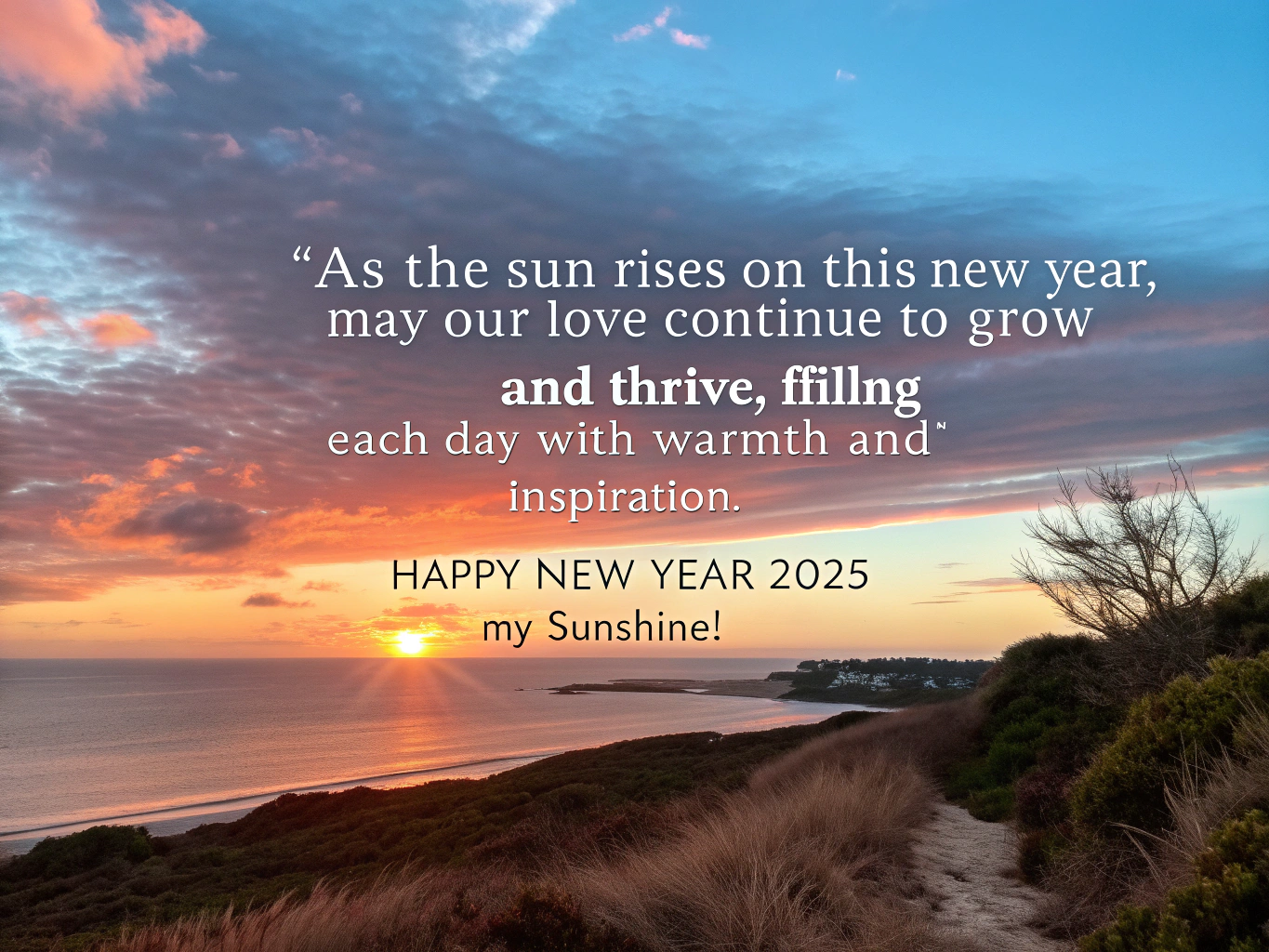 Happy New Year 2025 Image 4: Inspirational Sunrise Horizon