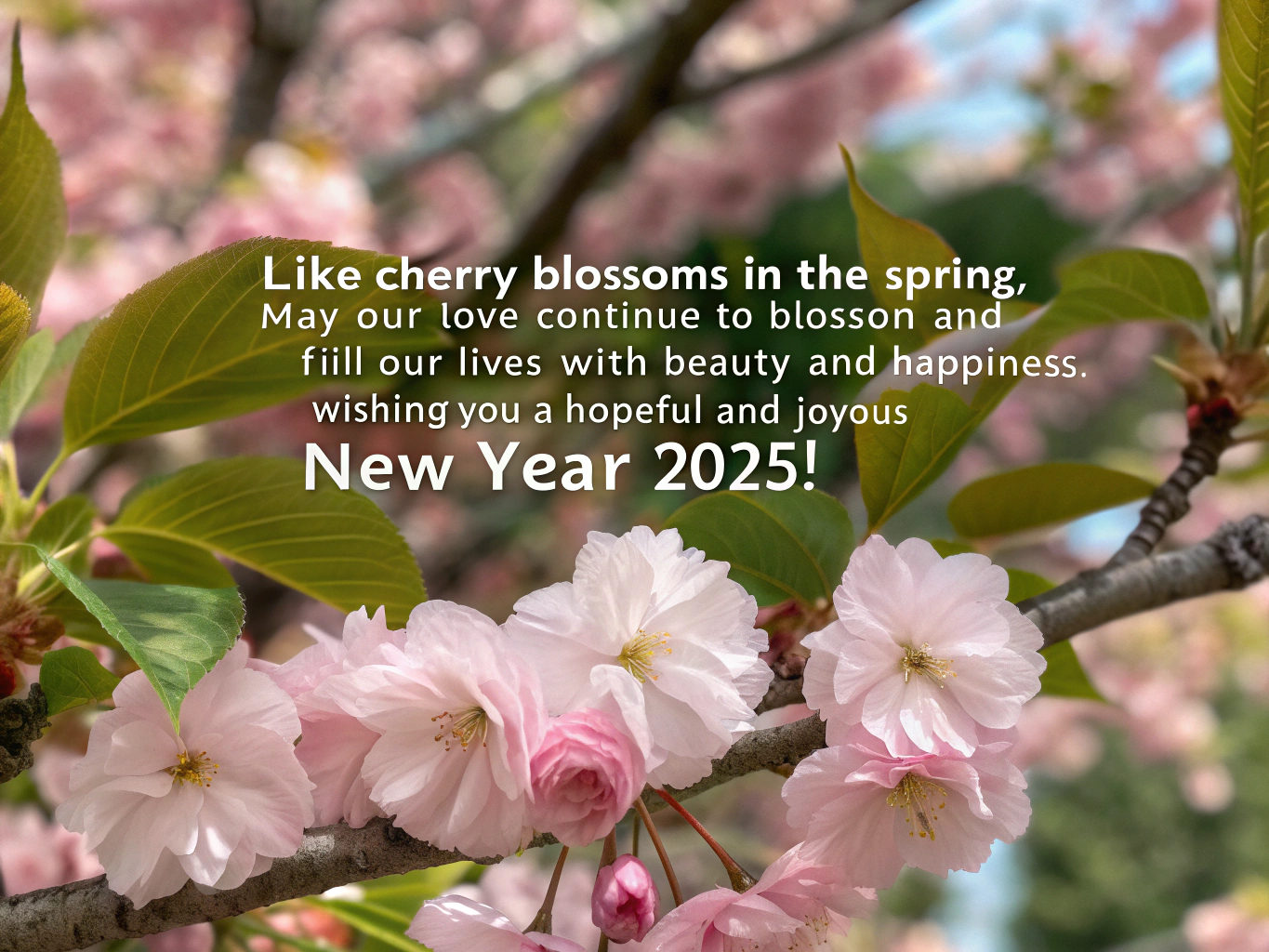 Happy New Year 2025 Image 7: Blooming Cherry Blossoms 