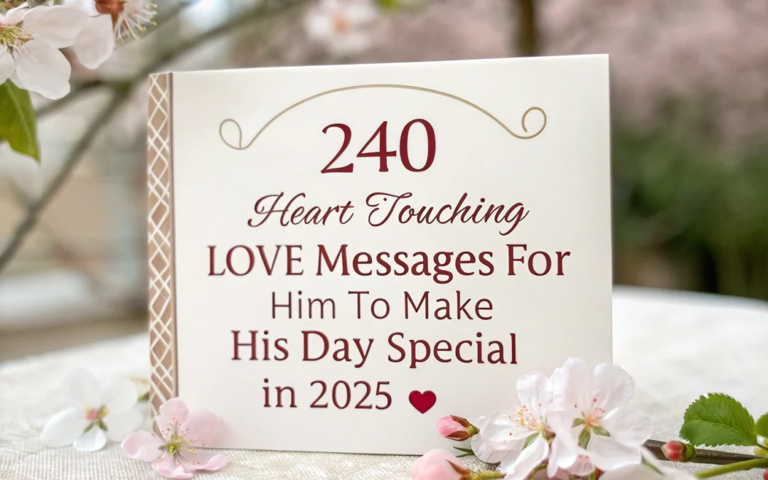 240 Heart Touching Love Messages for Him to Make His Day Special in 2025