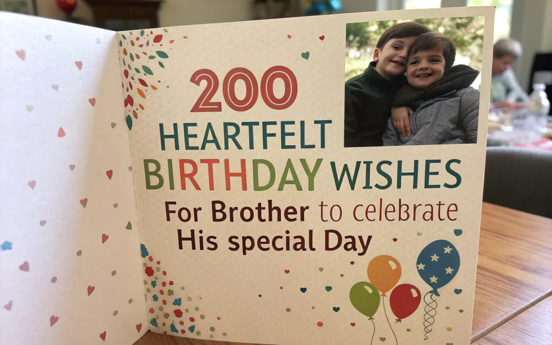 200 Heartfelt Birthday Wishes for Brother to Celebrate His Special Day