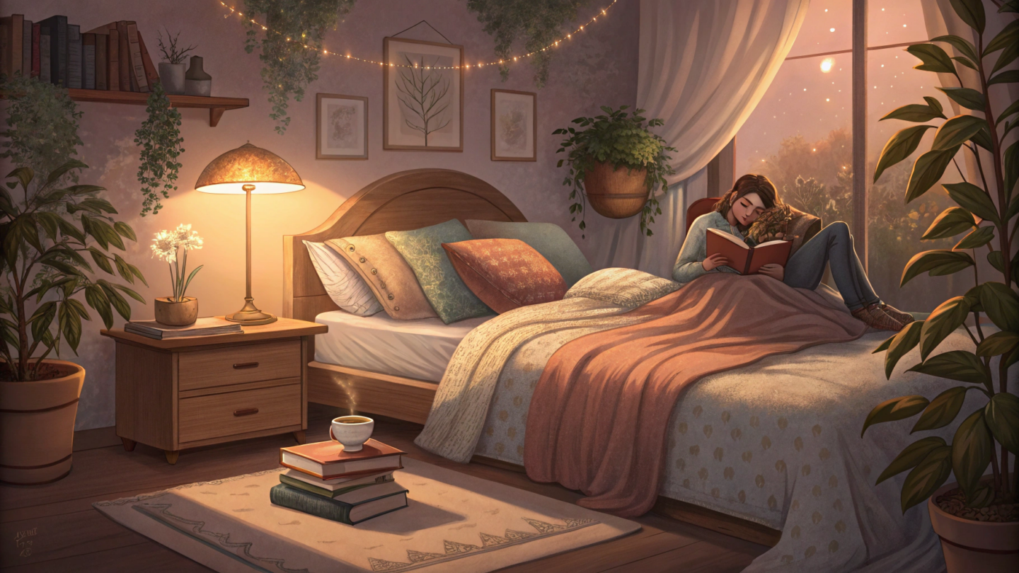 Creating a comfortable and cozy atmosphere can significantly help make your girlfriend feel loved before bed