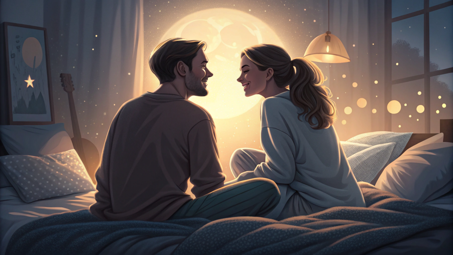 Engaging in meaningful conversations before bed can make your girlfriend feel deeply connected and valued