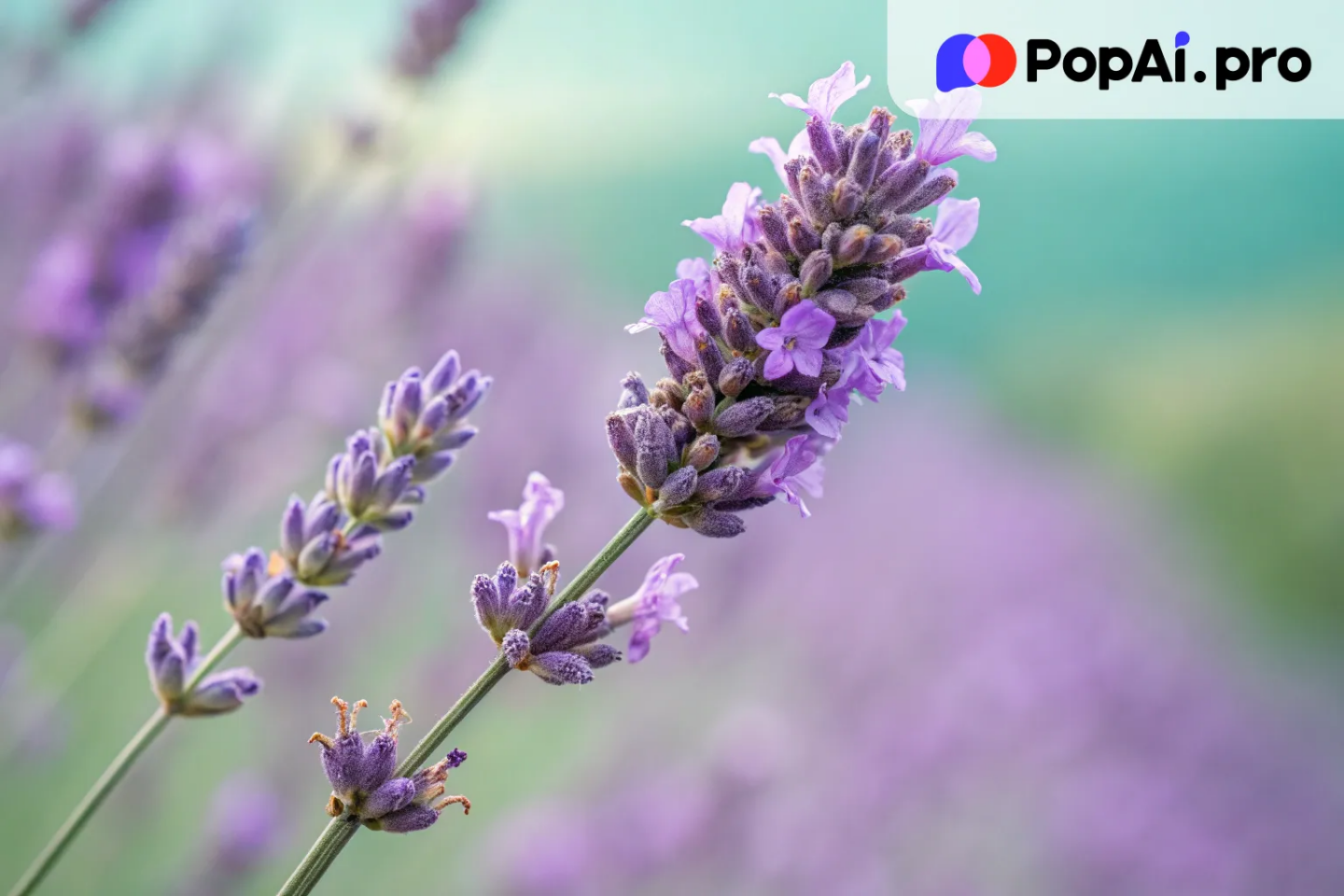 a close-up of a lavender flower with a soft, blurred background