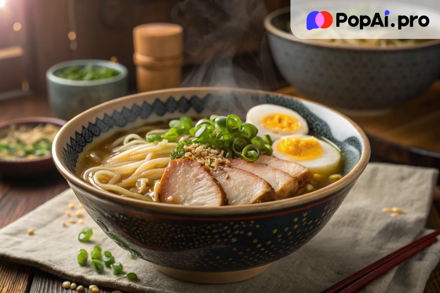 a steaming bowl of ramen with perfectly cooked noodles