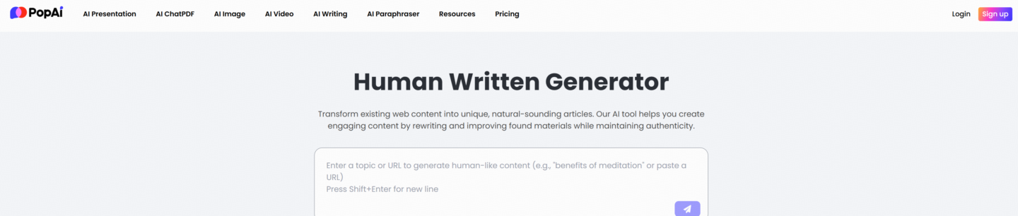 Human Written Generator