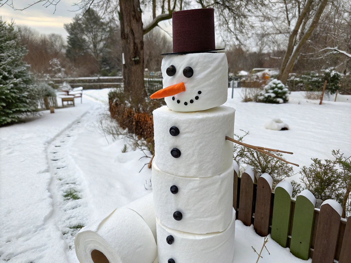 Toilet Paper Snowman