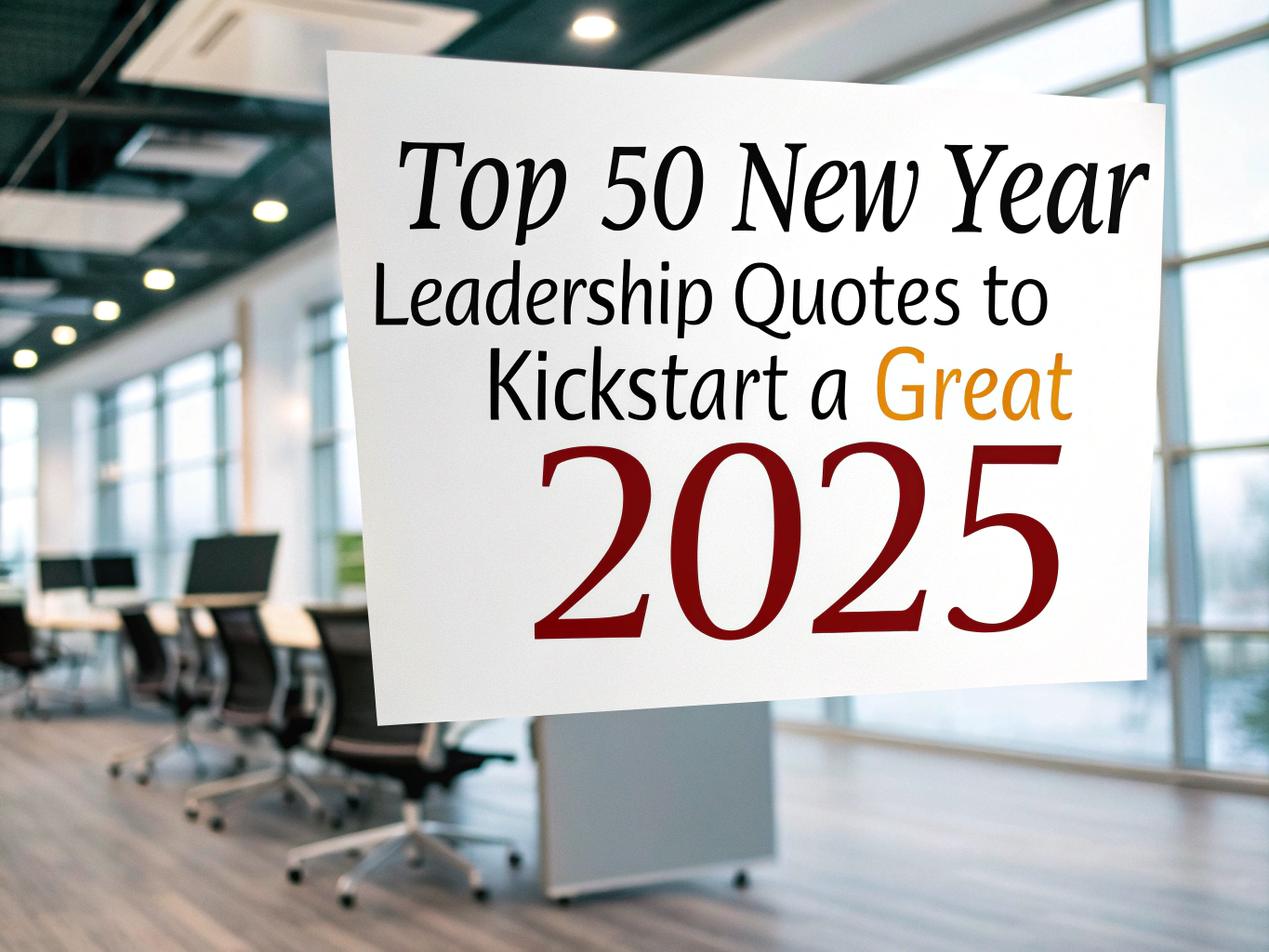 Top 50 New Year Leadership Quotes to Kickstart a Great 2025