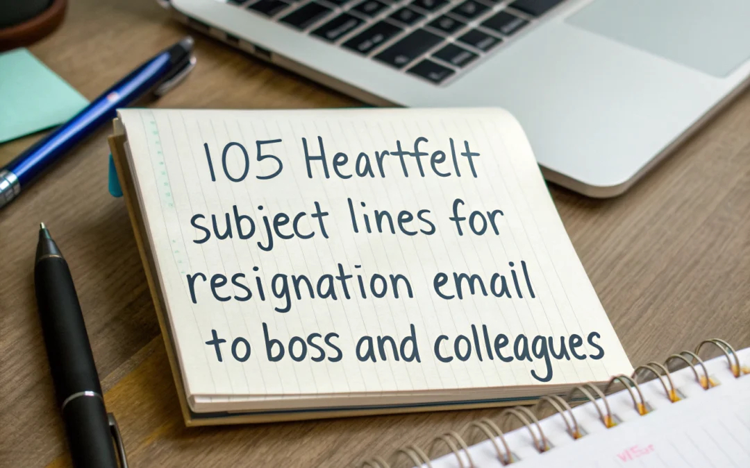 105 heartfelt subject line for resignation email to boss and colleagues