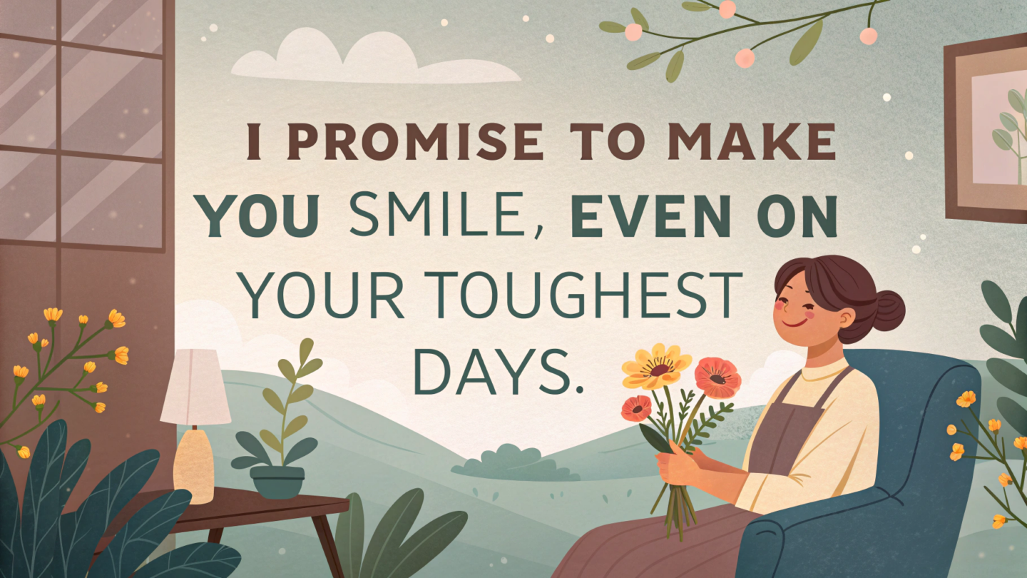 2. Sweet and Cute Promise Messages to Brighten Her Day