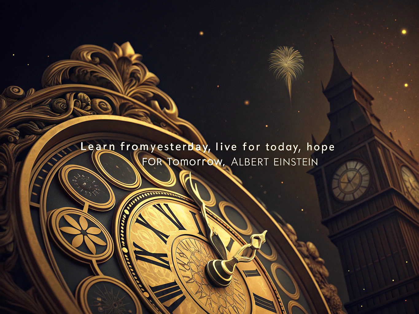 "Learn from yesterday, live for today, hope for tomorrow," by Albert Einstein