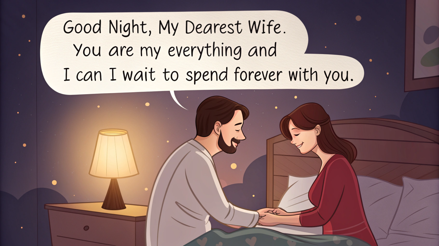 2. Romantic Good Night Messages to Wife