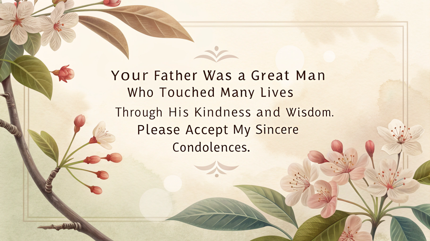 1. Condolence Messages for Loss of Father