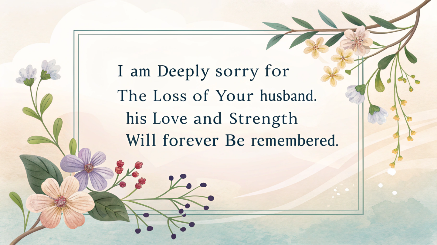 4. Condolence Messages for Loss of Husband