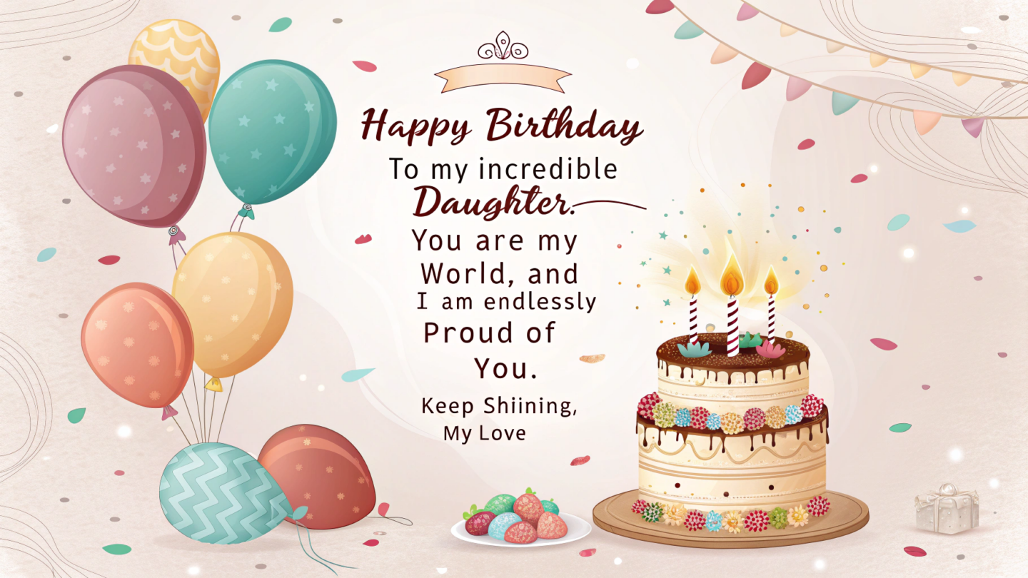 6. Unique birthday wishes for daughter from mom