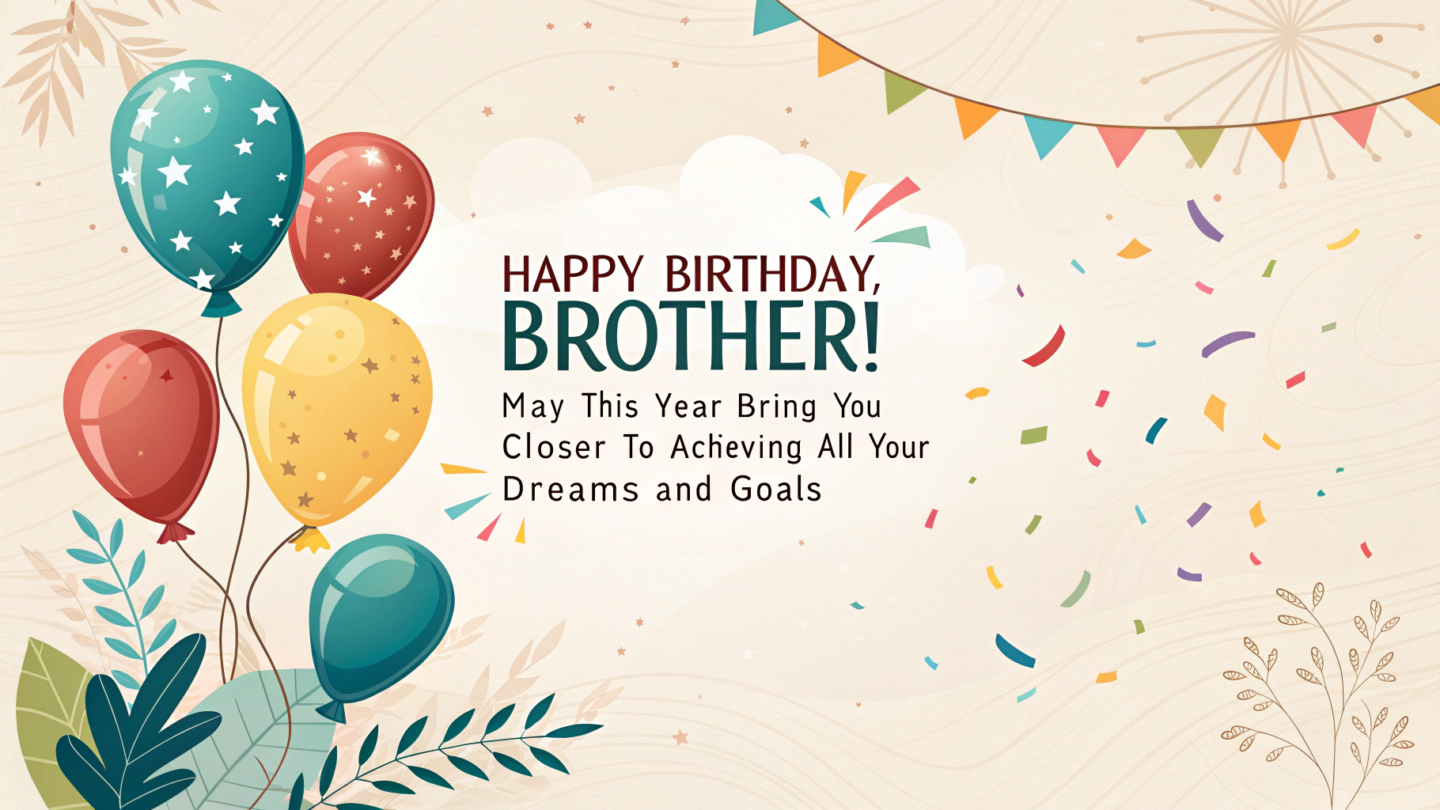 4. Inspirational Birthday Wishes for Brother to Encourage and Motivate