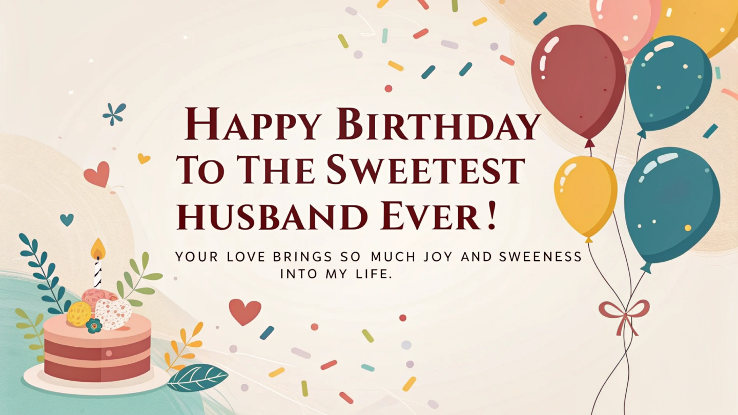 4. Sweet Birthday Wishes for Husband