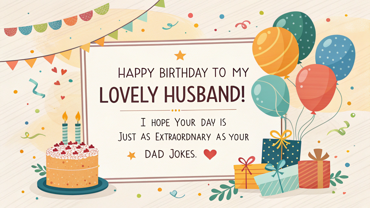 5. Funny Birthday Wishes for Husband