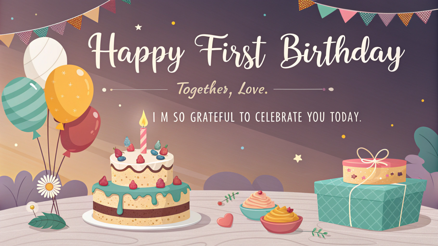 6. First Birthday Together Wishes