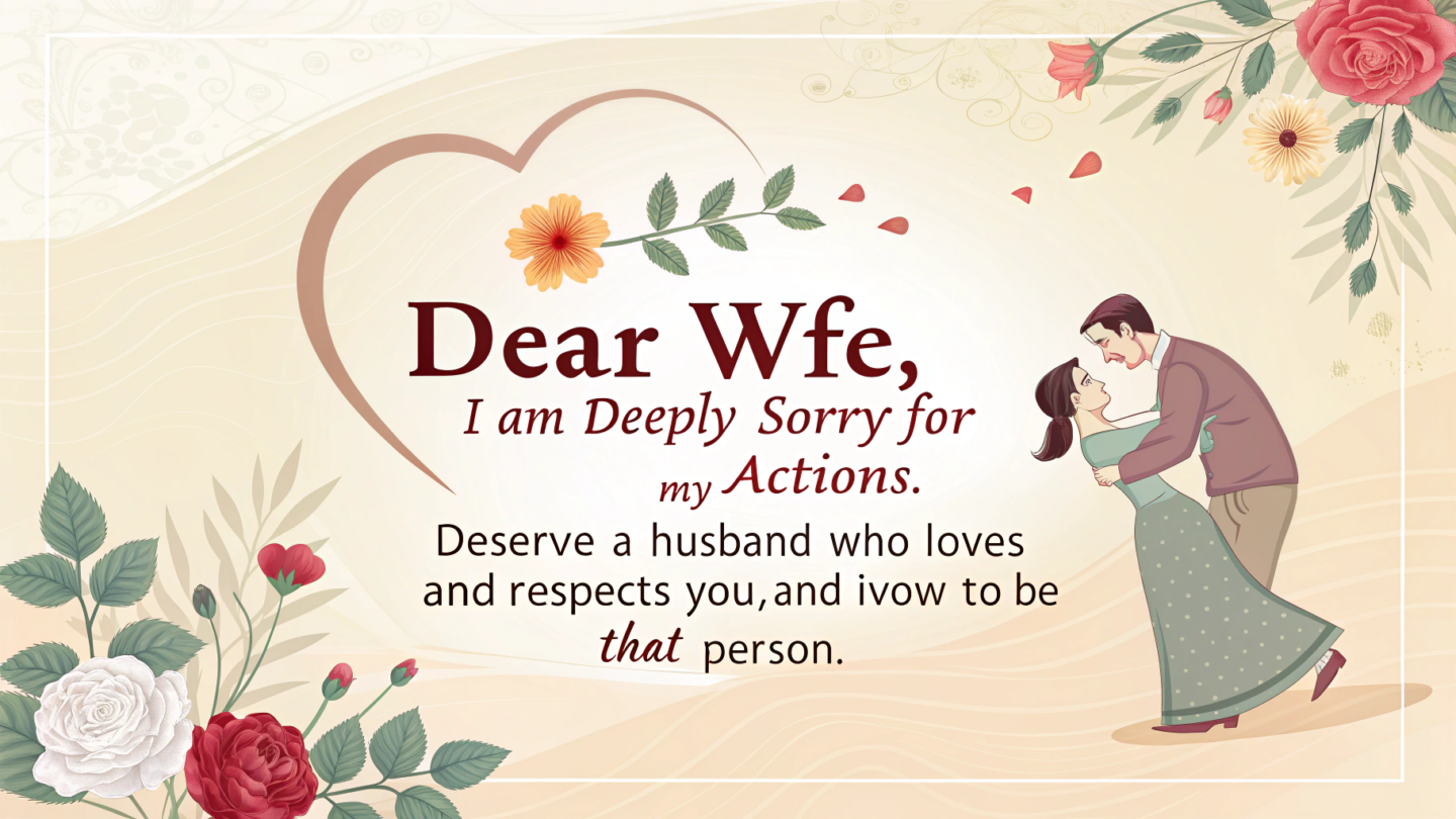 4. Emotional Apologies to Wife