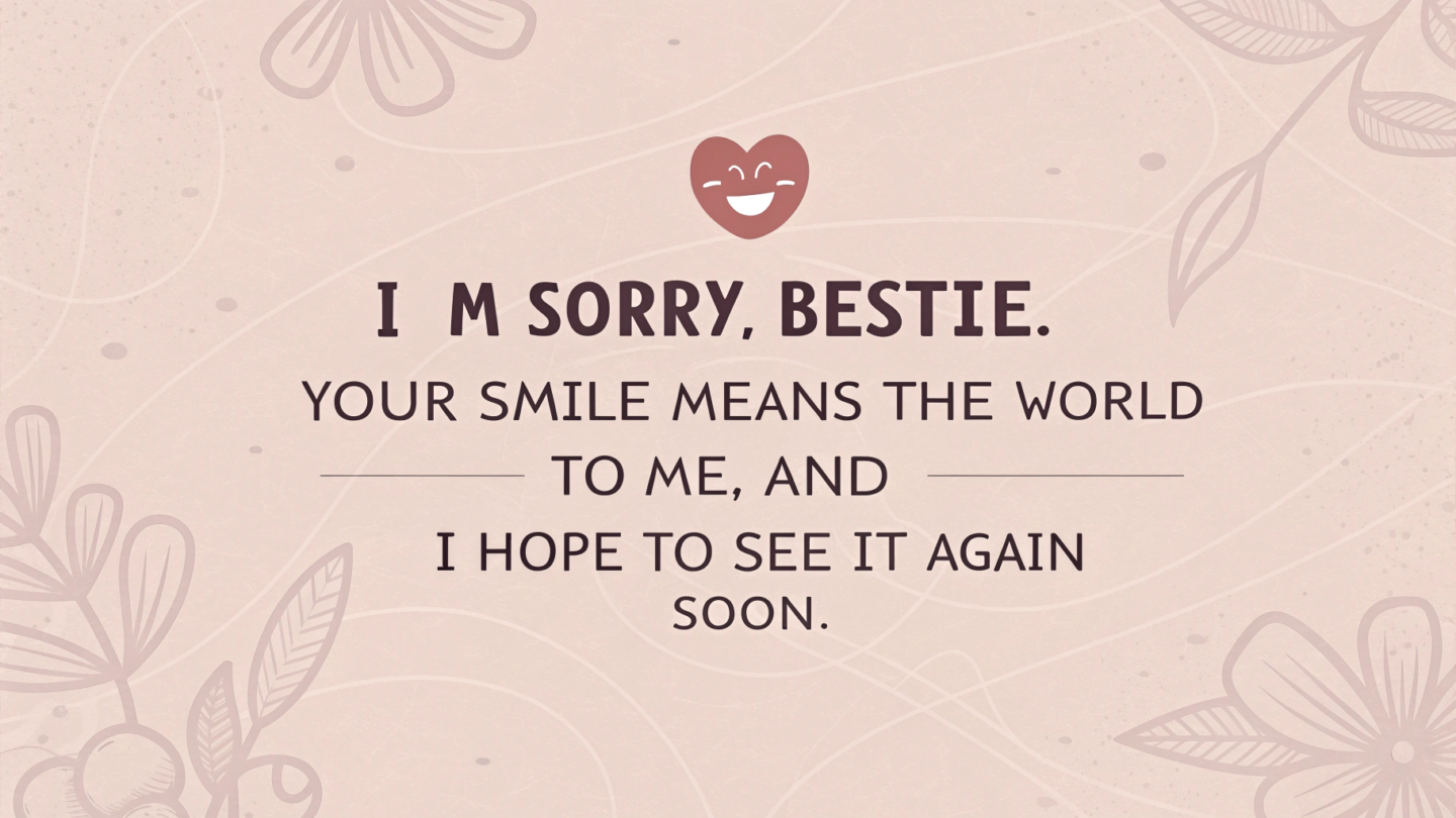 6. Cute Sorry Messages for Best Friend