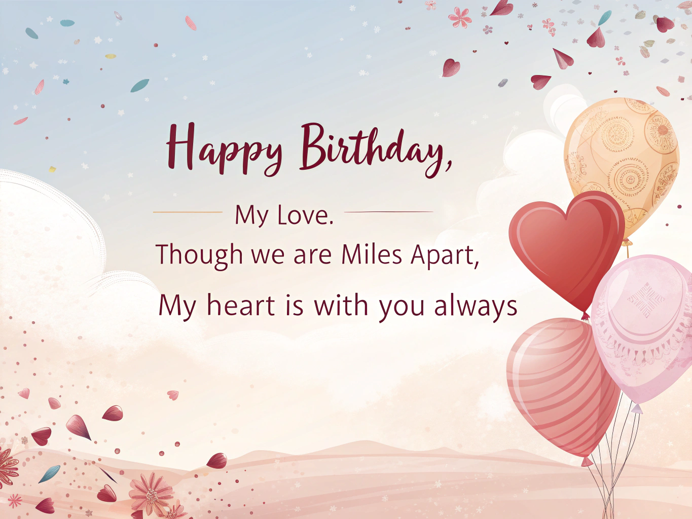 9. Long-Distance Birthday Wishes for Husband