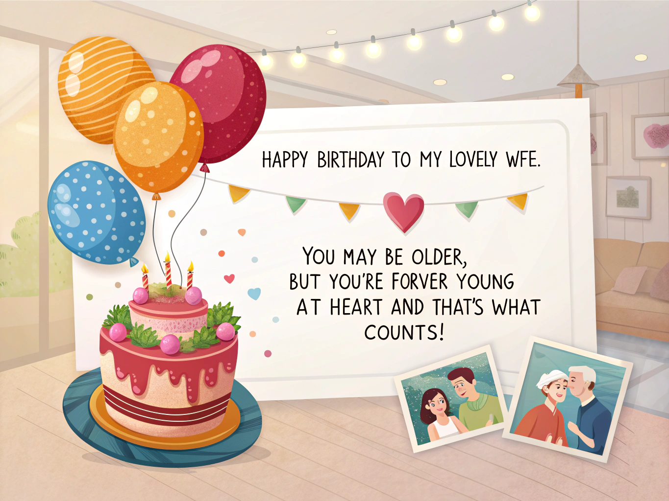 10. Funny Birthday Wishes for Your Wife