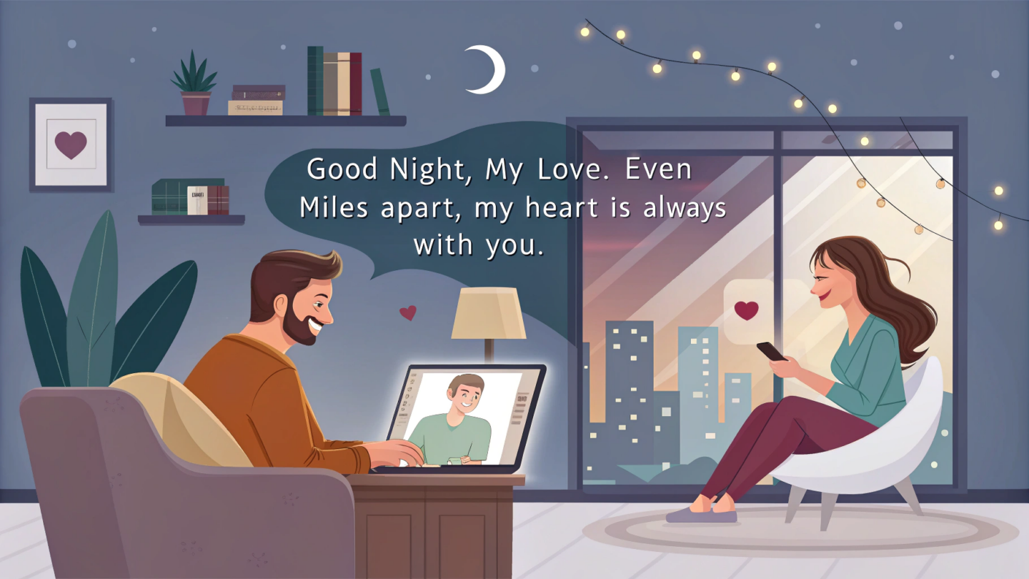 7. Good Night Messages for Long-Distance Relationships