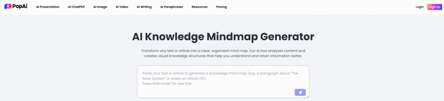 AI Knowledge Mindmap Generator